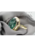 Žiedas Smeraldai 14k geltono aukso Vintažiniai amatai vrc285y